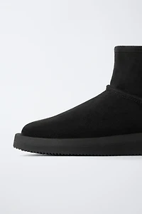 FAUX FUR ANKLE BOOTS