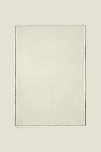 RECTANGULAR BOUCLÉ WOOL AREA RUG