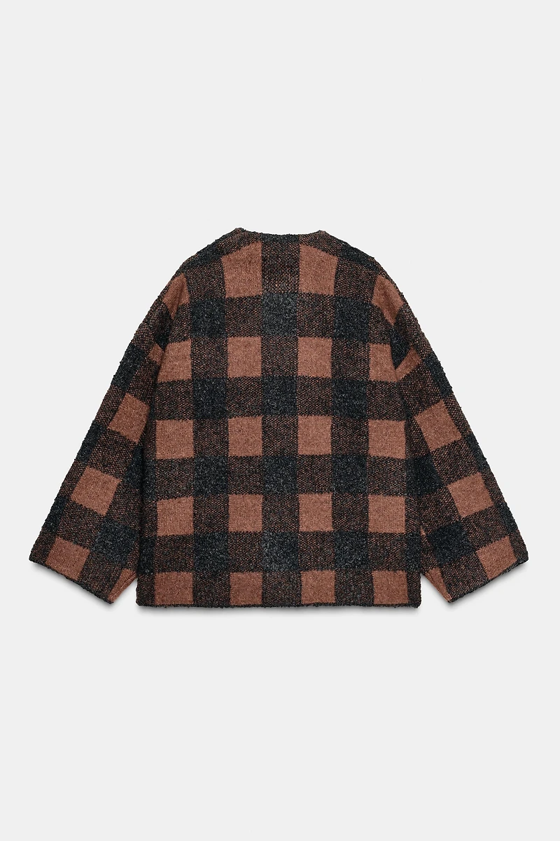 PLAID CARDIGAN