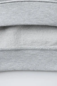 RAISED TEXT HOODIE SWEATSHIRT