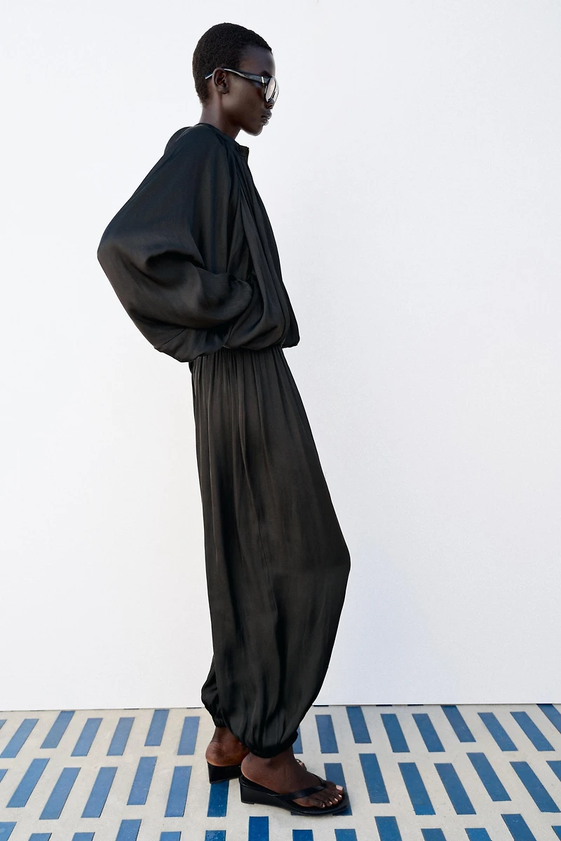 PANTALON BOUFFANT SATINÉ