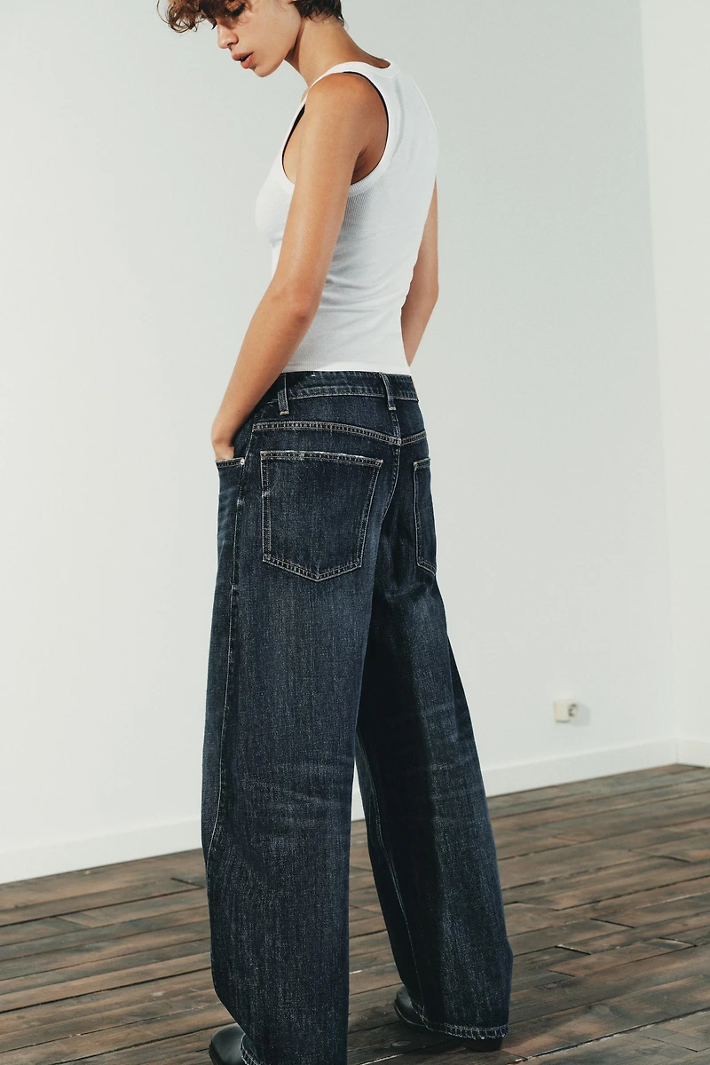 TRF MID-RISE BAGGY BALLOON JEANS
