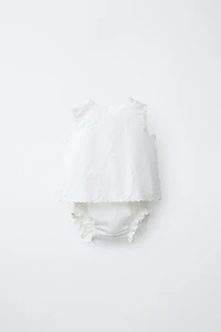 EMBROIDERED SHIRT AND BOTTOMS SET