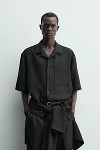 BOXY FIT TEXTURED SHIRT