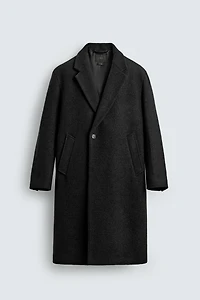 MANTEAU EN LAINE STRUCTURÉE BOUCLÉE