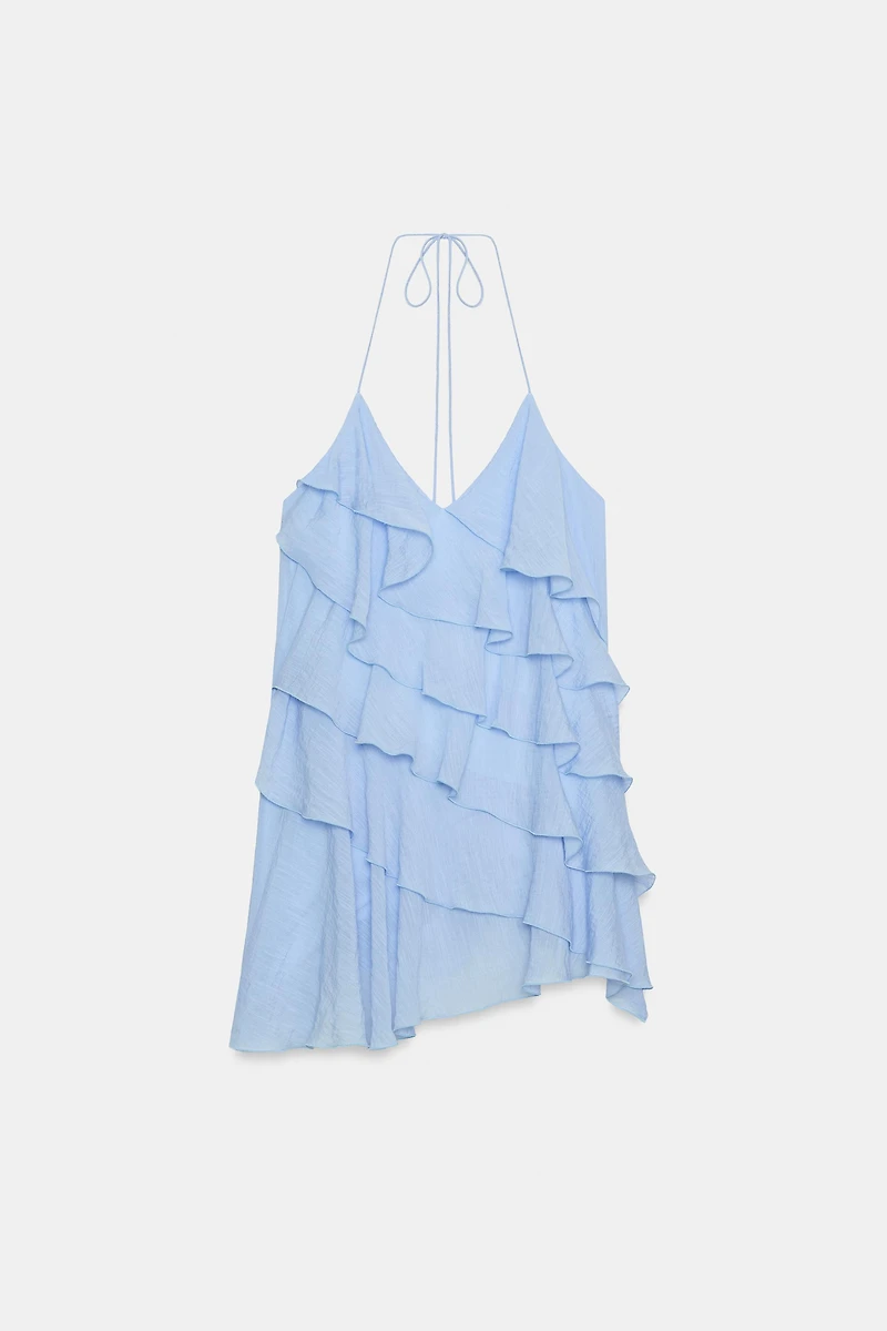 RUFFLED MINI DRESS