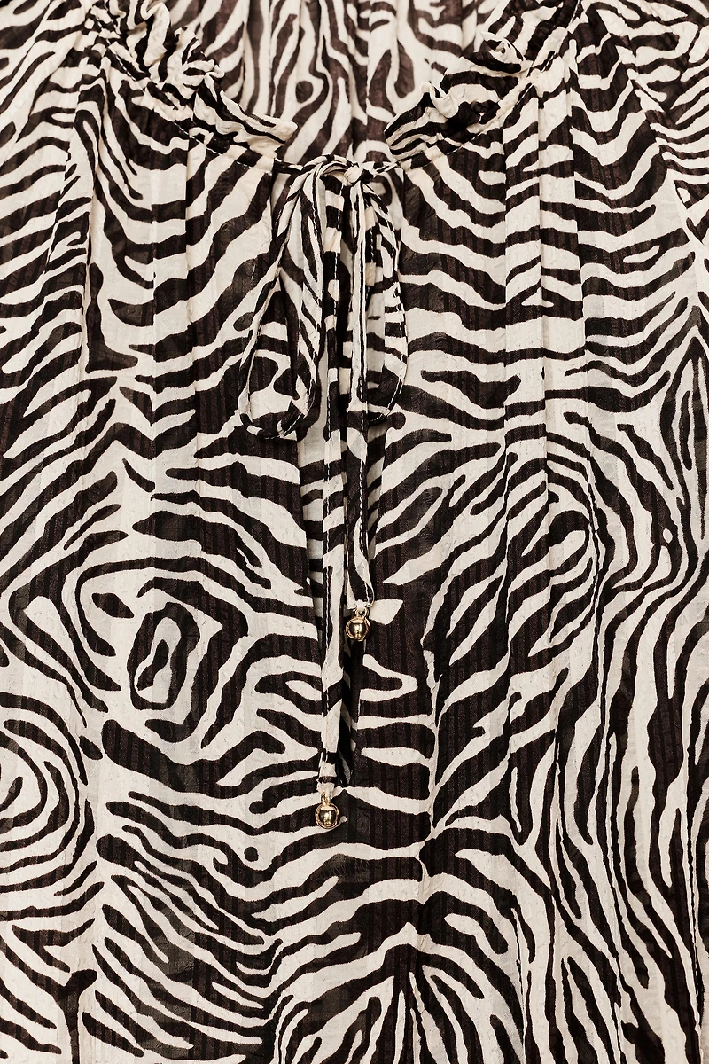 ROBE CEINTURE IMPRIMÉ ANIMAL