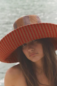 REVERSIBLE STRIPED LINEN HAT