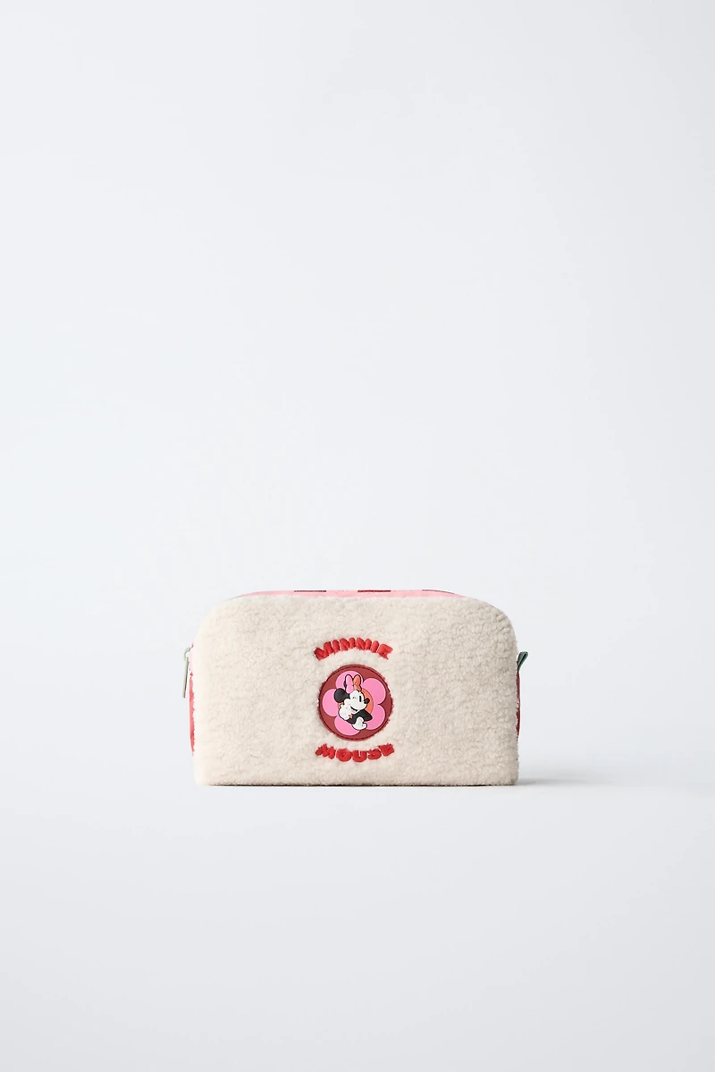 MINNIE MOUSE © DISNEY FAUX SHEARLING TOILETRY BAG