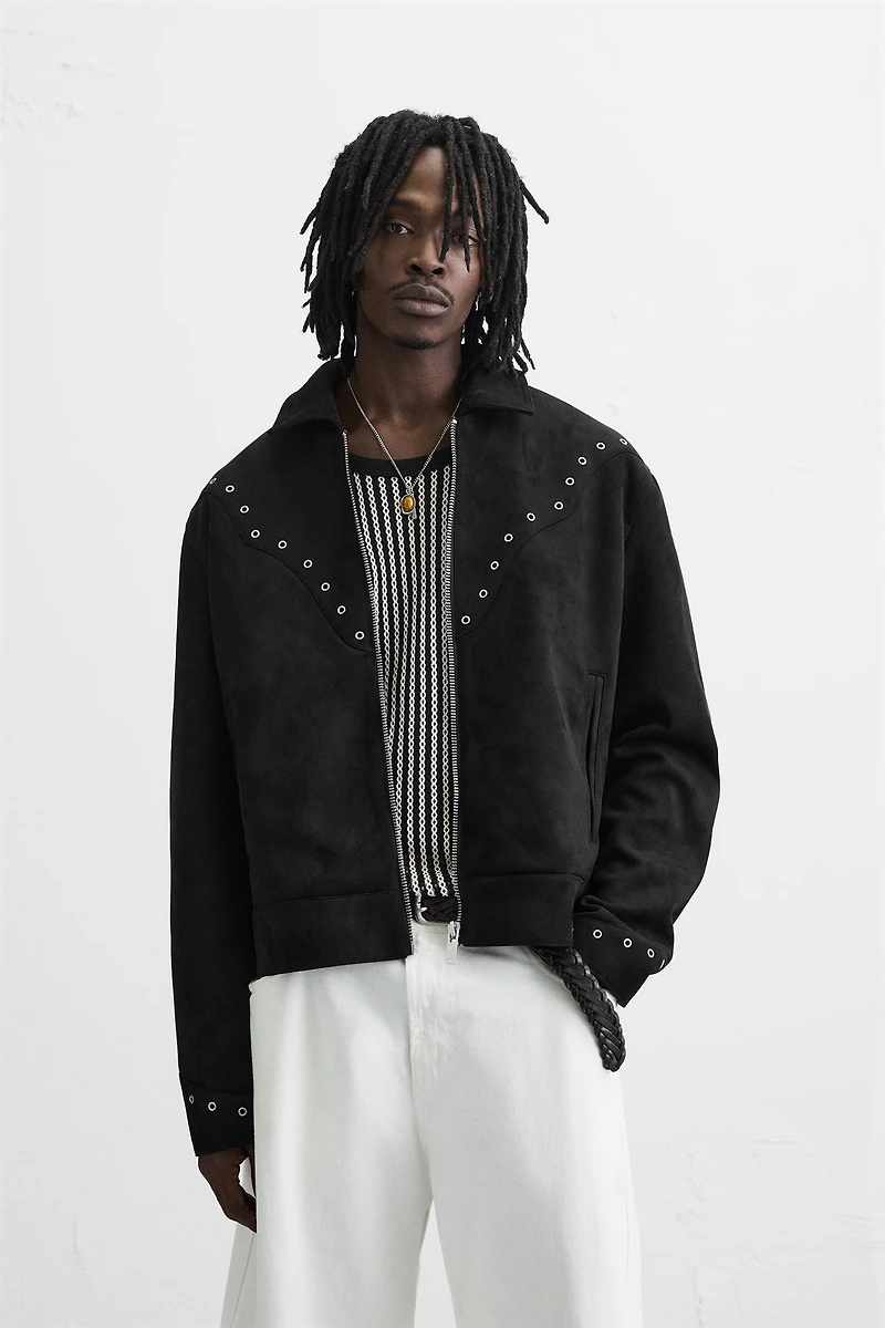 FAUX SUEDE JACKET