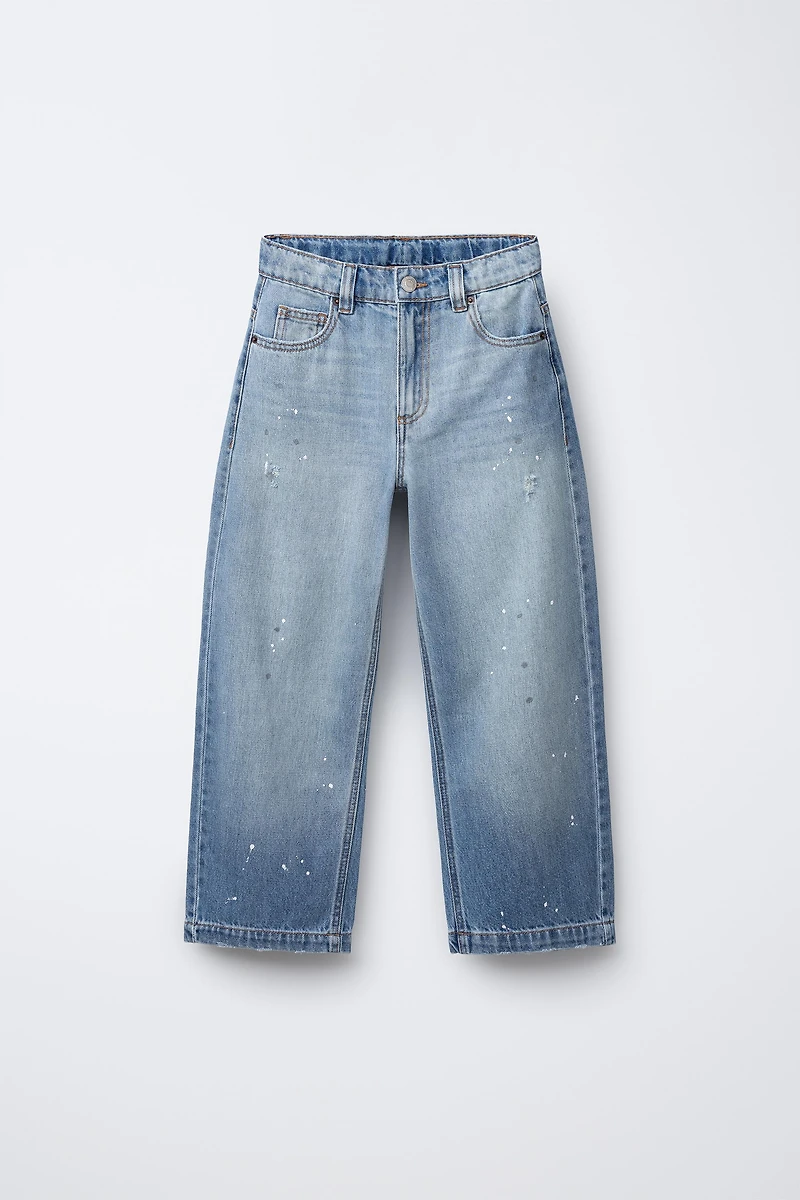 SPOTTED RELAXED BALLOON JEANS