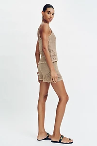POINTELLE SPAGHETTI STRAP TOP