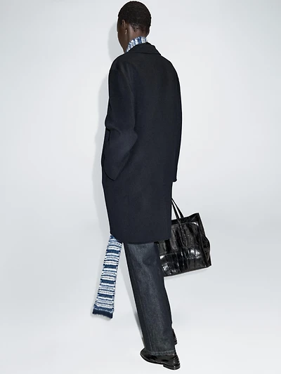 Two-button wool blend coat