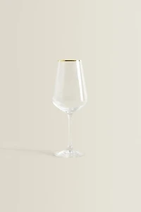 BOHEMIA CRYSTAL GLASS WITH A GOLDEN RIM