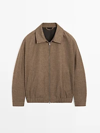 100% wool zip-up jacket
