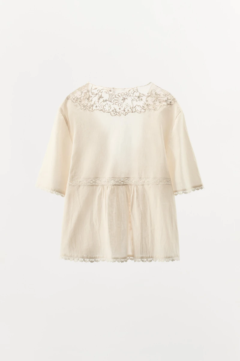 LIMITED EDITION EMBROIDERED BEADED TOP