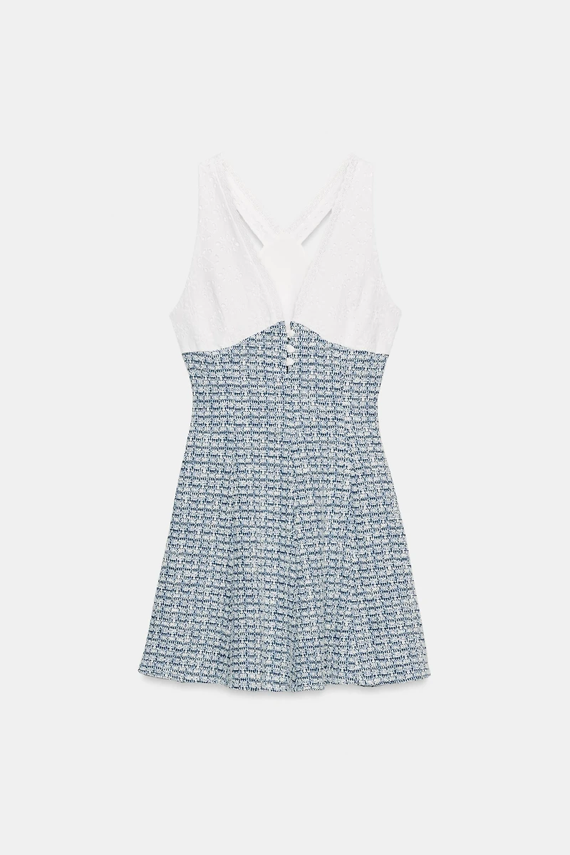 CONTRASTING FABRIC DRESS