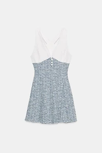 CONTRASTING FABRIC DRESS