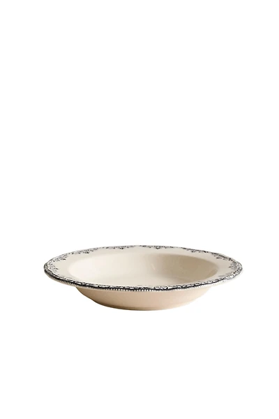 POSITIONED PRINT SOUP PLATE