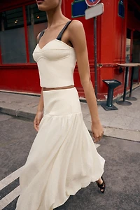 COMBINED KNIT BALLOON SKIRT