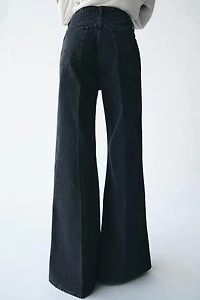 ZW COLLECTION HIGH-WAIST STRIPED FLARE JEANS
