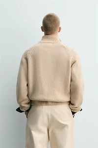 WASHED TEXTURED KNIT JACKET