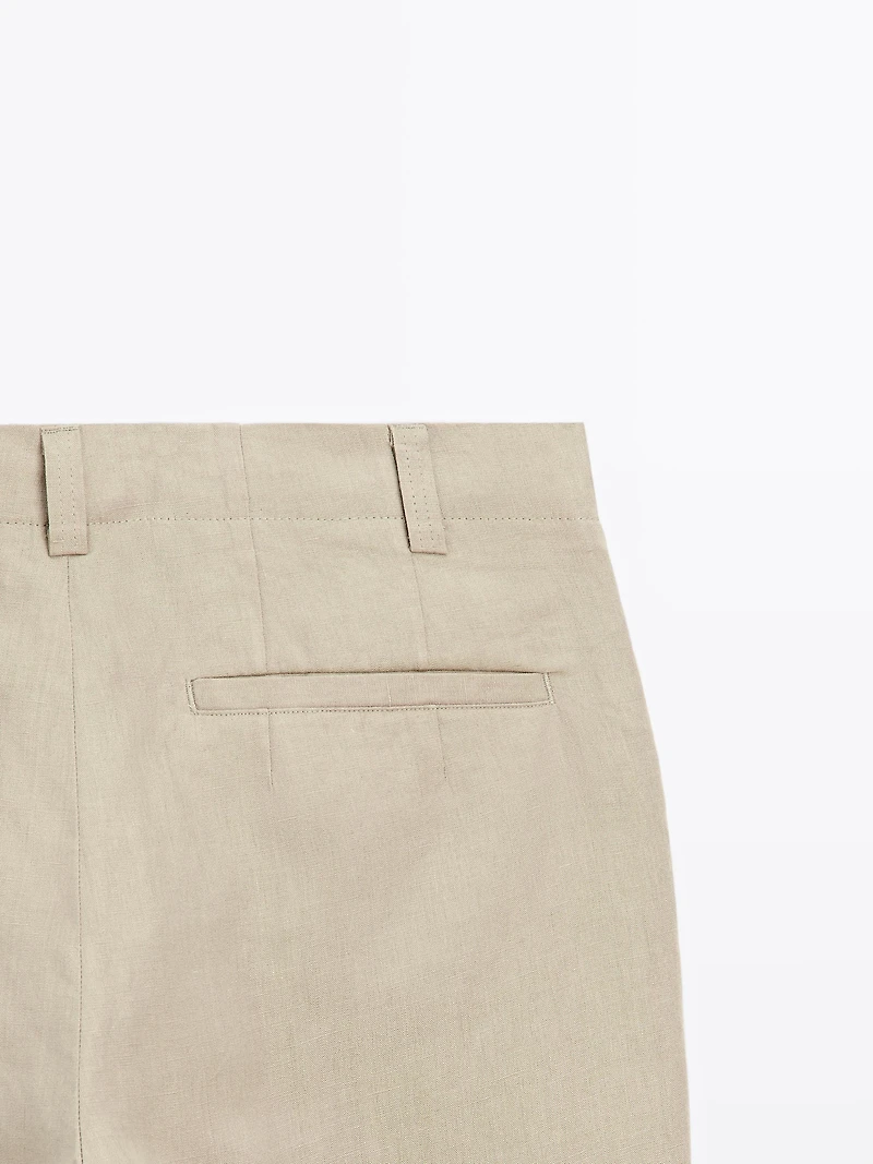 Pantalon total look 100 % lin
