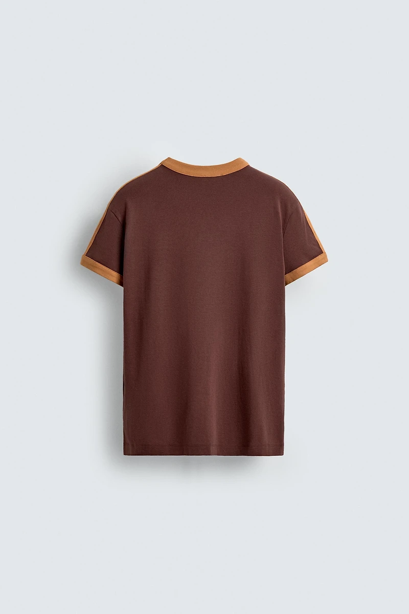 CONTRAST STRIPE T-SHIRT