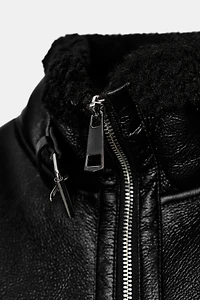 BLOUSON DOUBLE FACE EFFET MOUTON