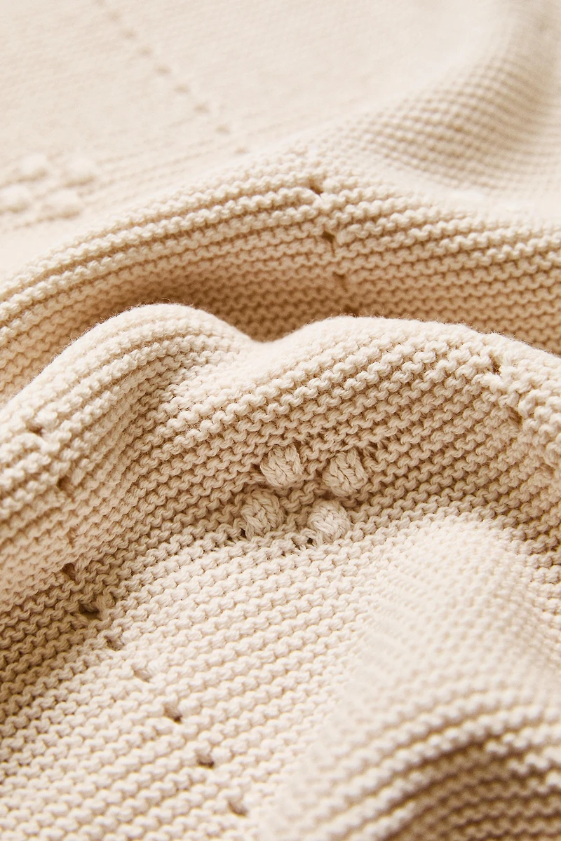 BABY OPENWORK COTTON BLANKET