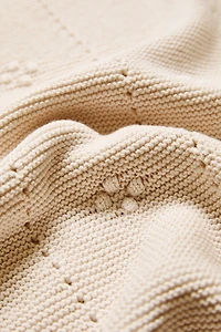 BABY OPENWORK COTTON BLANKET