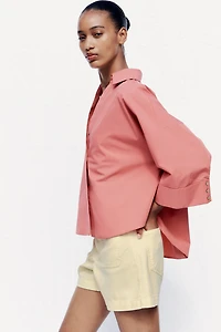 WIDE SLEEVE POPLIN SHIRT