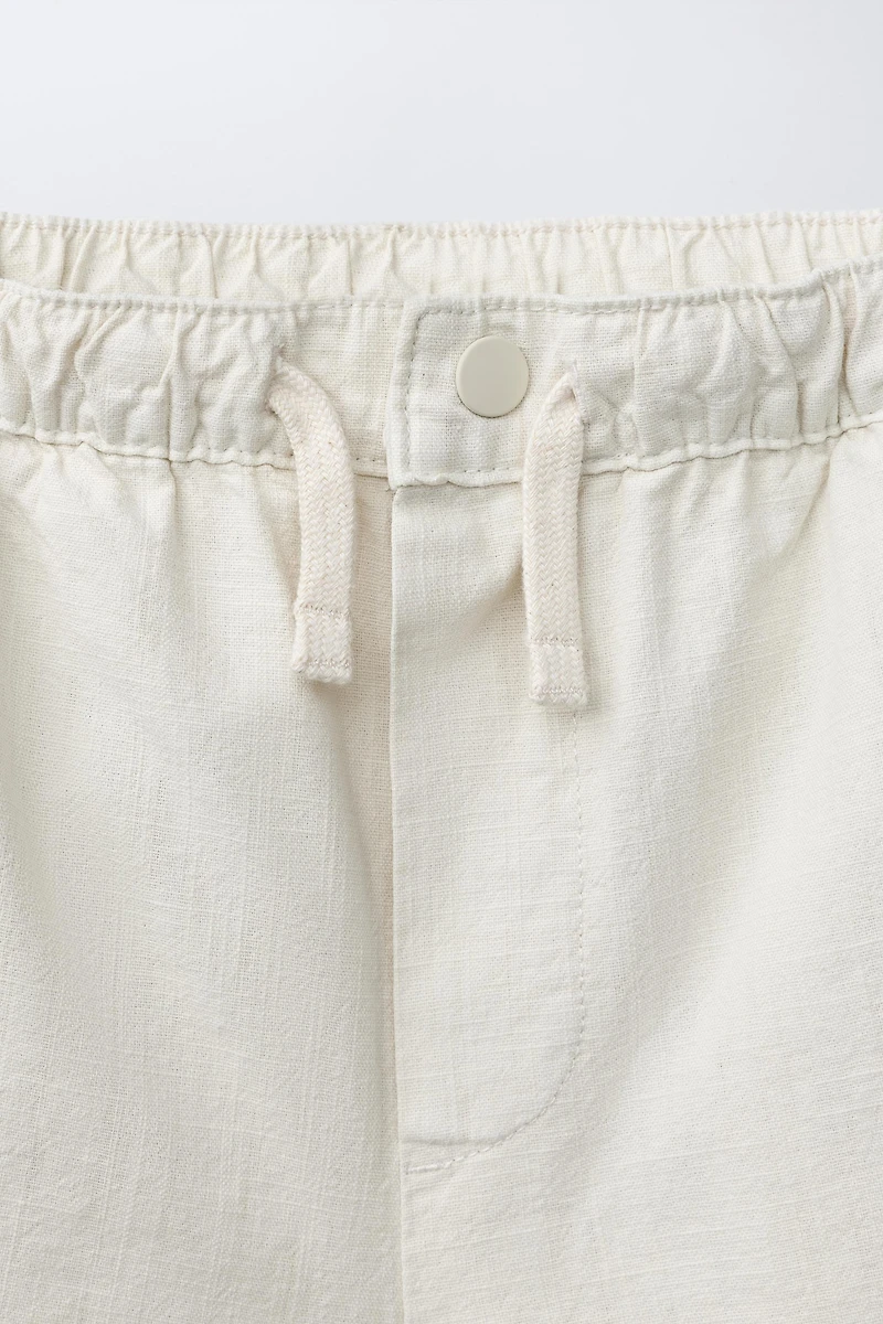 COTTON ELASTIC WAIST SHORTS