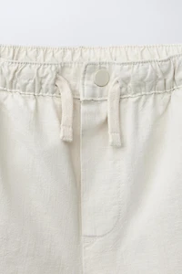 COTTON ELASTIC WAIST SHORTS