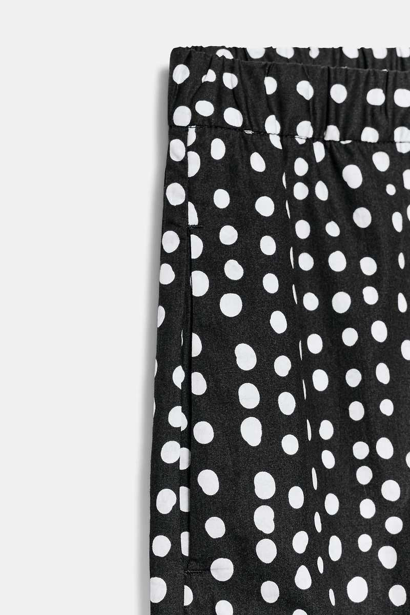 PANTALON STYLE PYJAMA À POIS ZW COLLECTION