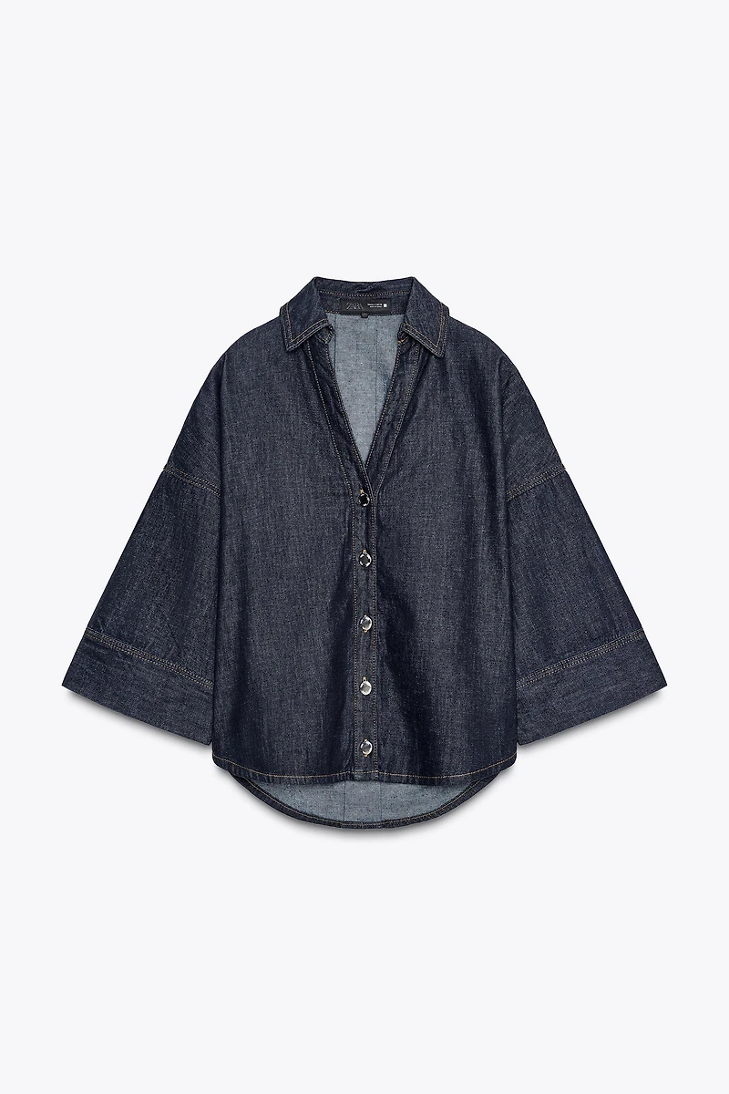 CHEMISE EN JEAN Z1975 À MANCHES LARGES