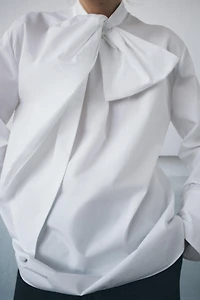 TIED POPLIN SHIRT ZW COLLECTION