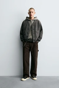 TEXTURED POCKET CARDIGAN