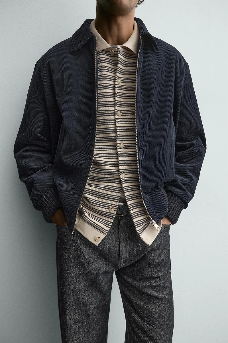 VESTE REMBOURRÉE EN VELOURS CÔTELÉ