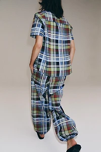 PANTALON BOUFFANT À CARREAUX ZW COLLECTION
