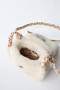 FAUX FUR CROSSBODY BAG