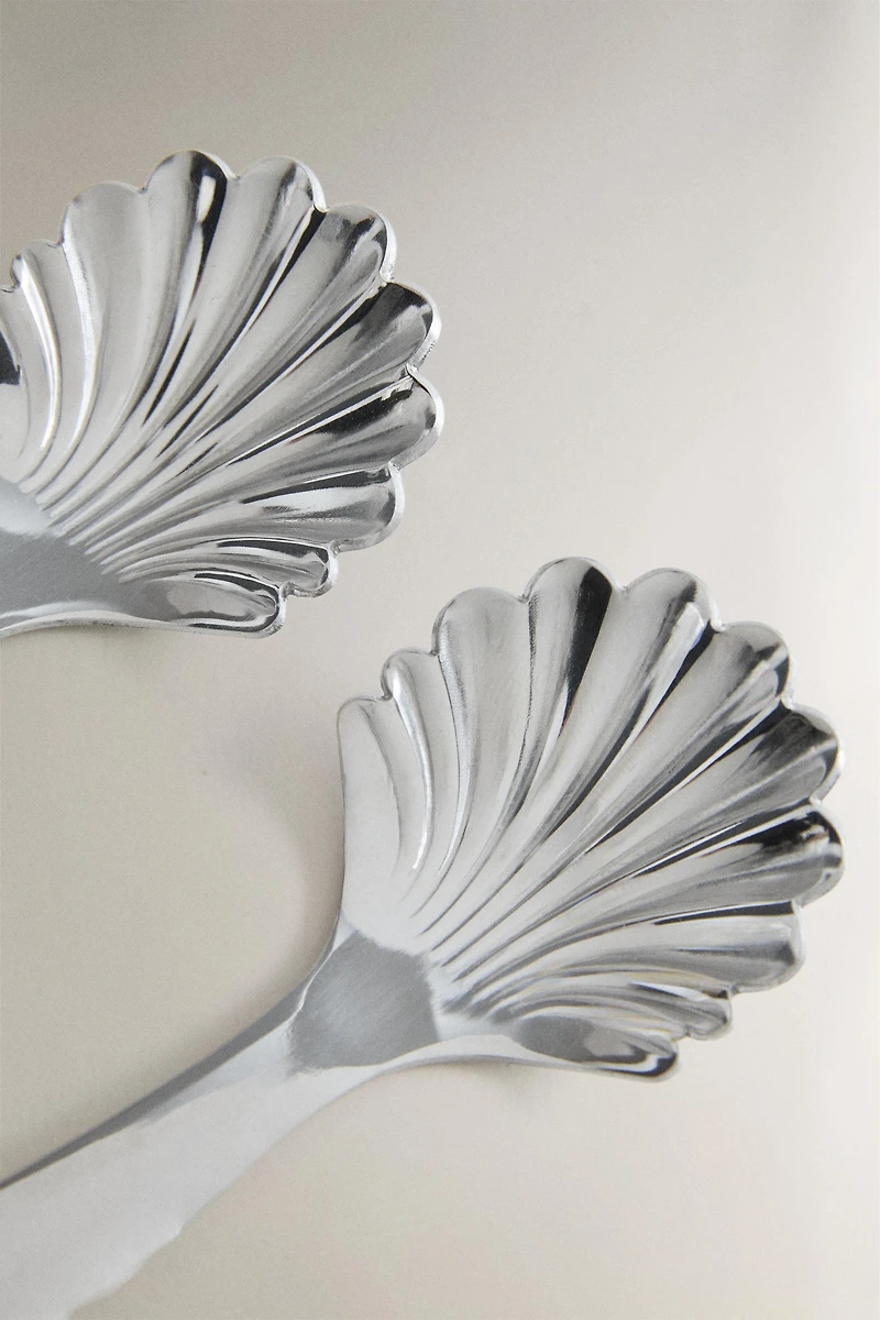 SHELL-SHAPED STEEL DESSERT SPOON SET