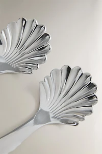 SHELL-SHAPED STEEL DESSERT SPOON SET