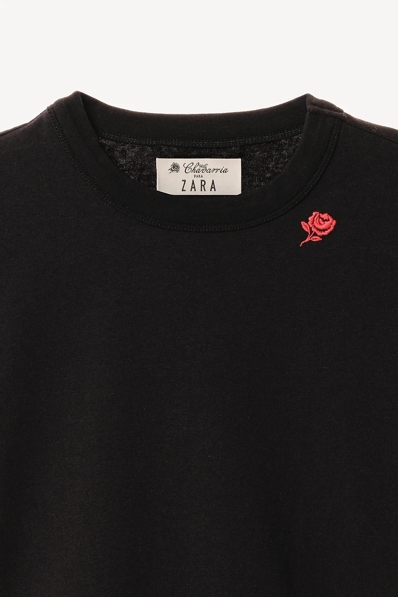 WILLY CHAVARRIA X ZARA EMBROIDERED SHORT SLEEVE BODYSUIT