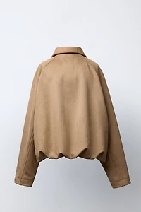 BLOUSON BOMBER EFFET DAIM