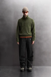 WOOL BLEND QUARTER-ZIP JUMPER