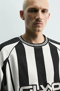 JACQUARD STRIPED TEXTURED T-SHIRT