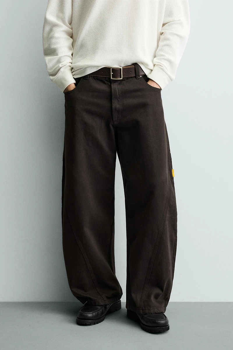 BALLOON FIT PANTS WITH SEAMS