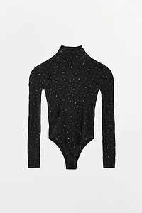 SEAMLESS SPARKLY LACE BODYSUIT