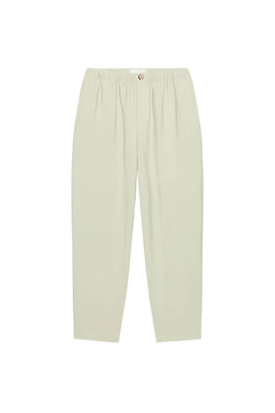 ELASTIC WAIST TAPERED PANTS